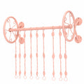 Rosa Metall-Wandgarderobe, Minimalistischer Kleiderständer für Einzelhandel, Schwere Gewerbestange