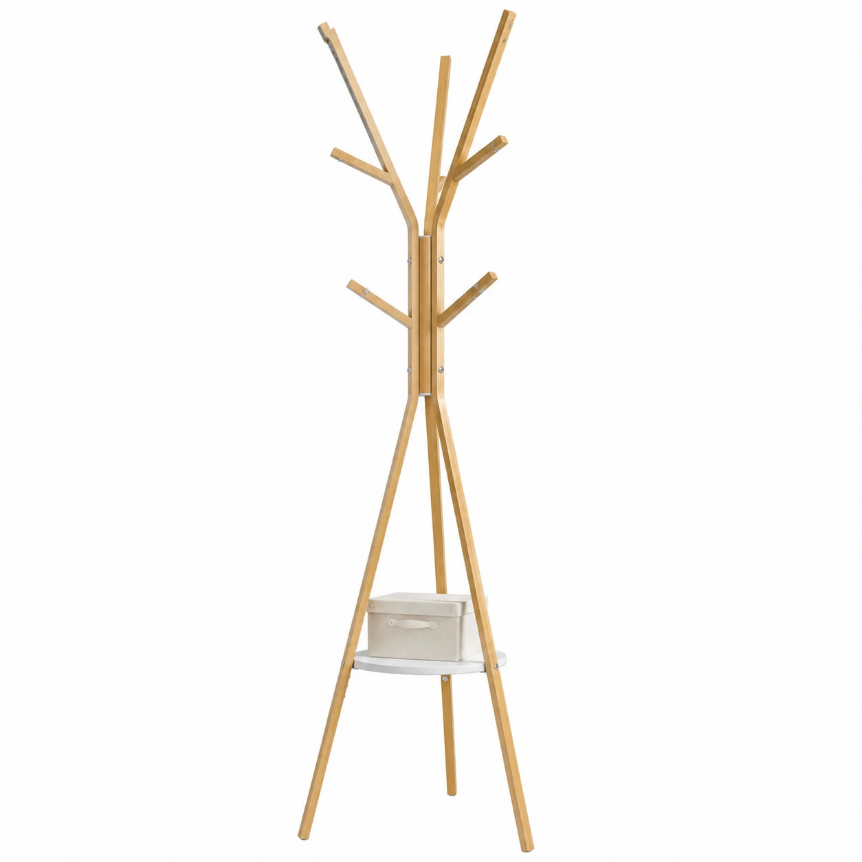 WOLTU Kleiderständer Baumform, Metall, 9 Haken & Ablage, 180 cm Höhe, für Kleidung & Accessoires, Wohnzimmer & Büro