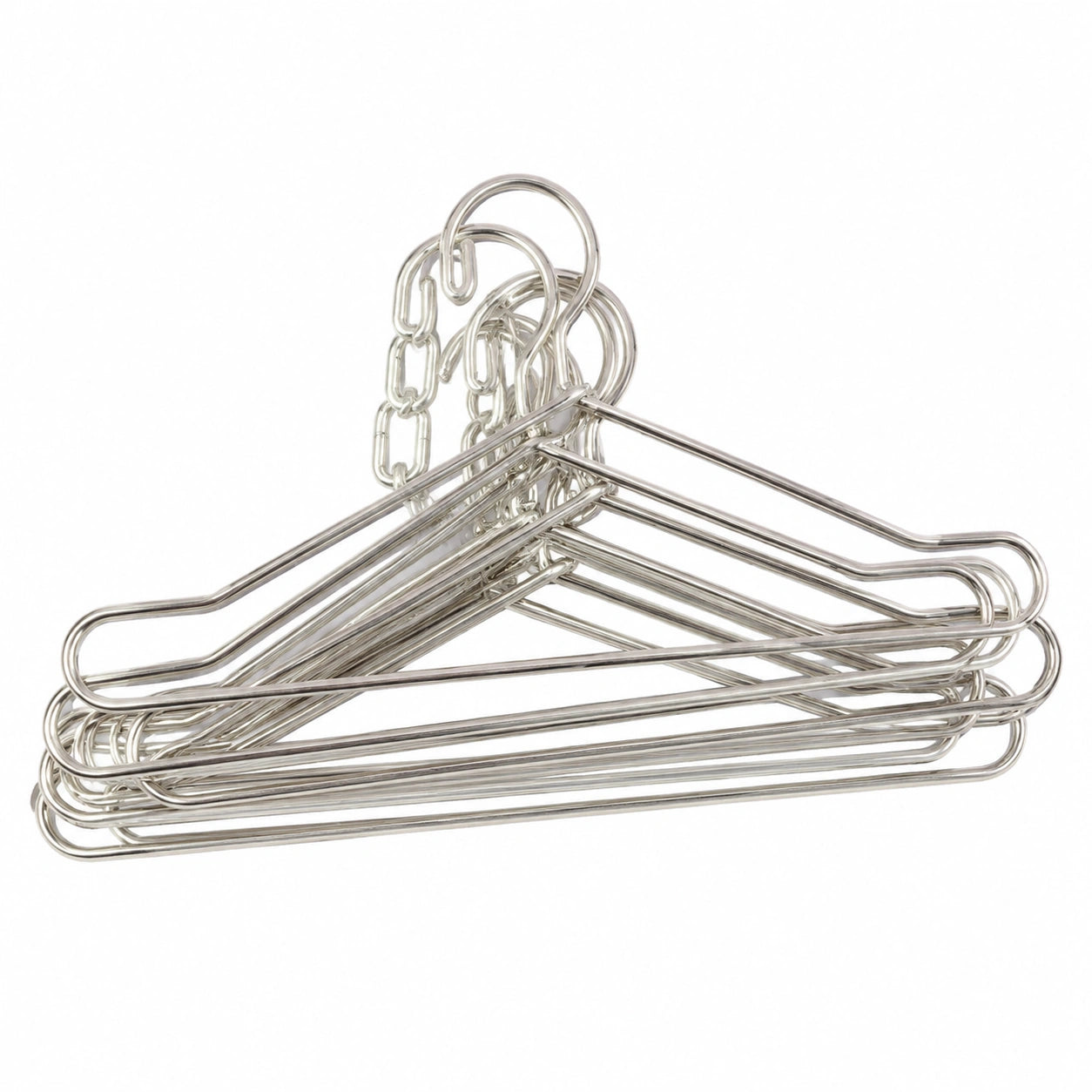 Mini Metall Kleiderbügel für Puppen, 10 Stück, 65 mm, Silber