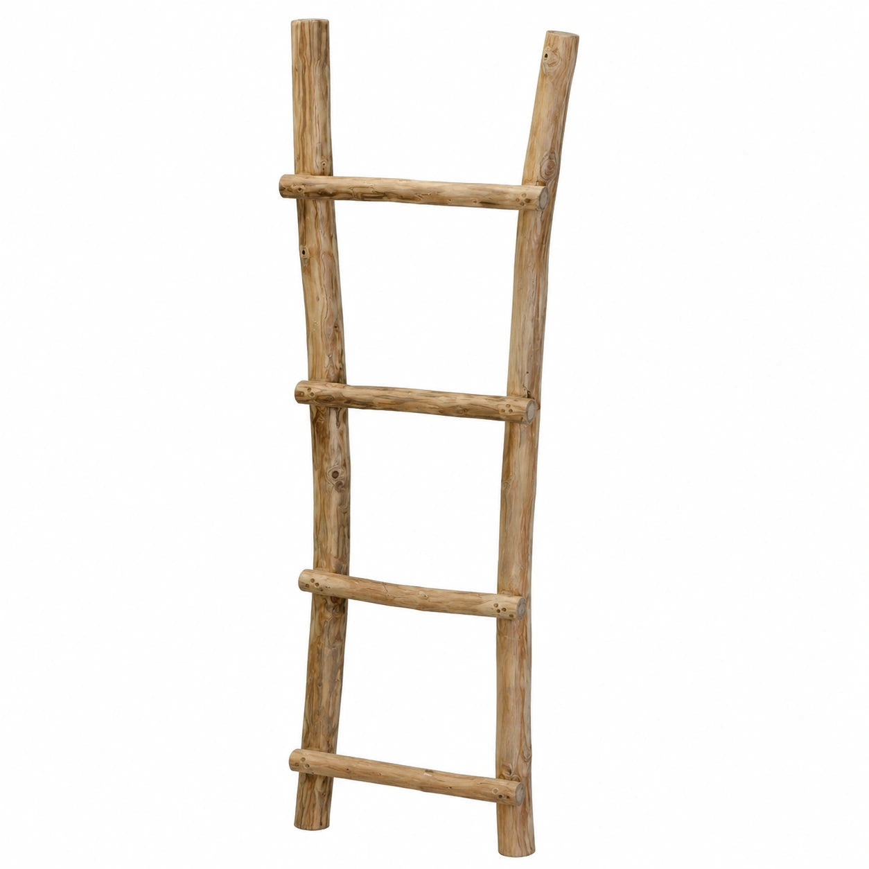 Dekorative Handtuchleiter aus Teakholz - Vielseitiger Kleiderständer 151cm