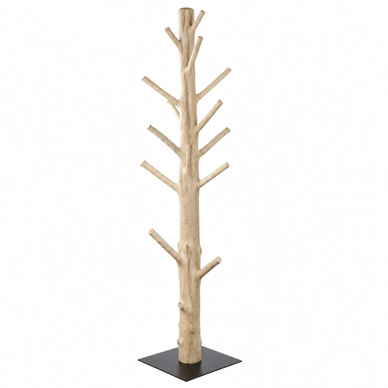 Handgefertigte Garderobe aus Mangoholz – Freistehender Kleiderständer aus Thailand – Natürlich und Nachhaltig, ca. 200 cm Hoch