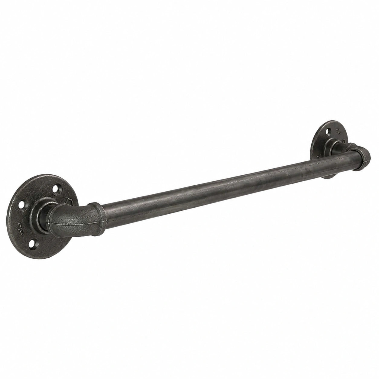 Industriedesign Wandgarderobe aus Metall mit einfacher Montage, Temperguss, 40 cm