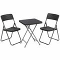 Sekey 3-teiliges Balkonmöbel-Set klappbar, für 2 Personen, wetterfester Rattan
