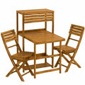 Hochwertiges 2-Personen Balkonmöbel-Set, wetterfest und klappbar, FSC-zertifiziertes Holz, belastbar bis 160kg, ideal für Balkon und Terrasse